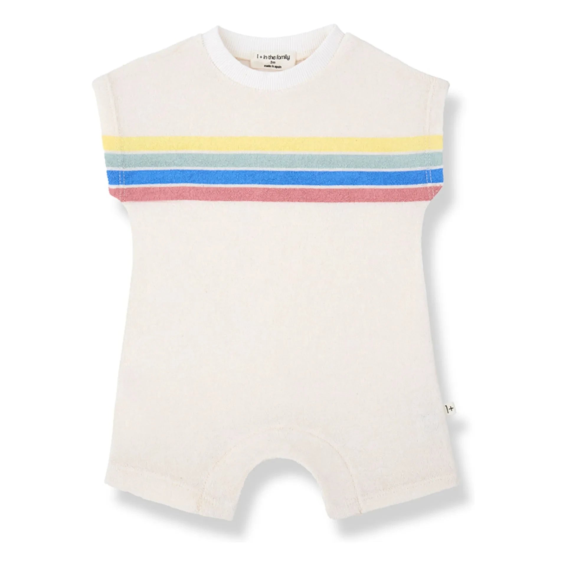 1+ in the family - Campos Striped Romper | White