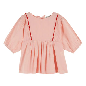 Emile et Ida - Voile Ruffled Blouse | Light Pink