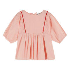 Emile et Ida - Voile Ruffled Blouse | Light Pink