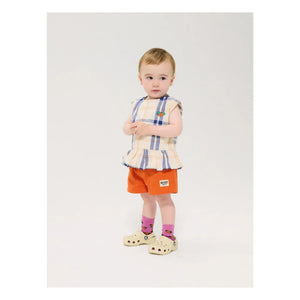 Bobo Choses - Organic cotton baby tartan top | Ecru