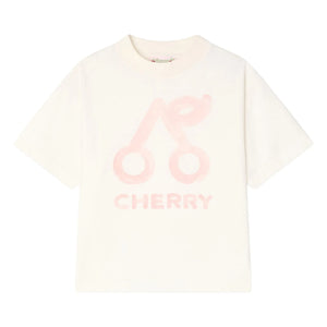 Bonpoint - Lele Cherry T-Shirt aus Bio-Baumwolle | Creme