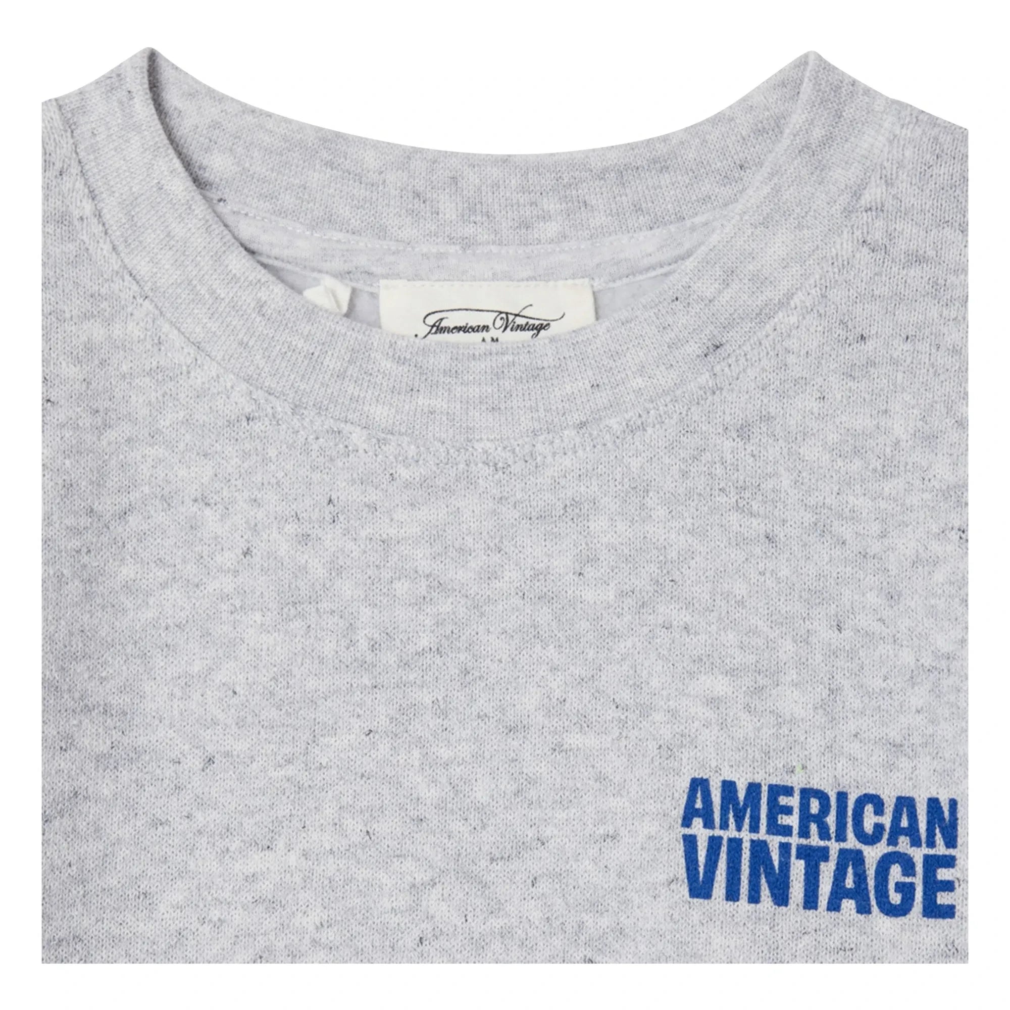 American Vintage - Evona Kurzarm Sweatshirt | Melange Grau