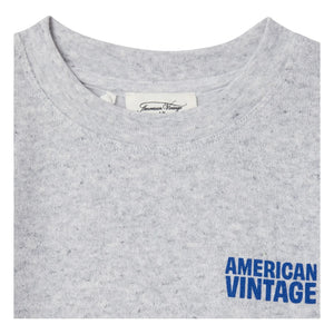 American Vintage - Evona Kısa Kollu Sweat Üst | Melanj Gri
