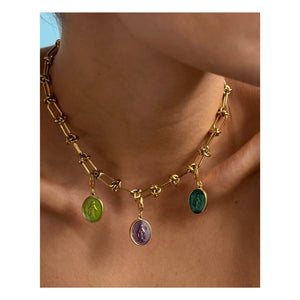 Palas - Set Chocker & Charms Pina | Gold