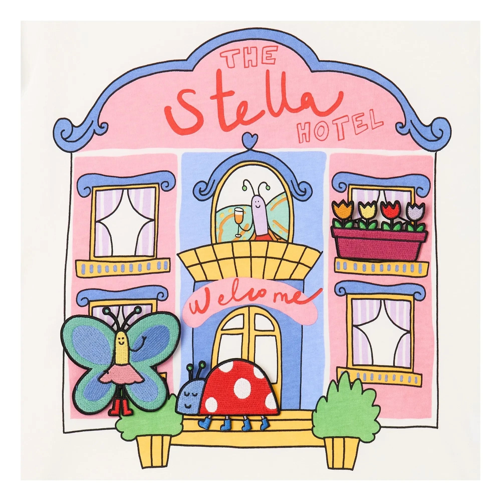 Stella McCartney Kids - T-Shirt Patches in Organic Cotton | Cream