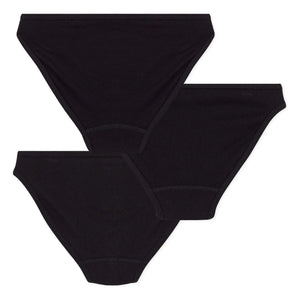 Petit Bateau - 3-Pack Organic Cotton Underwear Set | Black