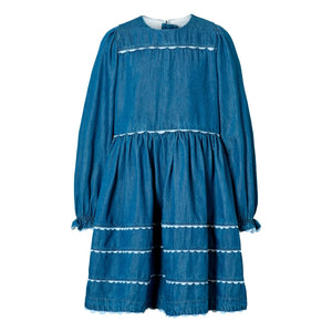 Molo - Caren Denim Organik Pamuk Dantel Elbise | Lacivert