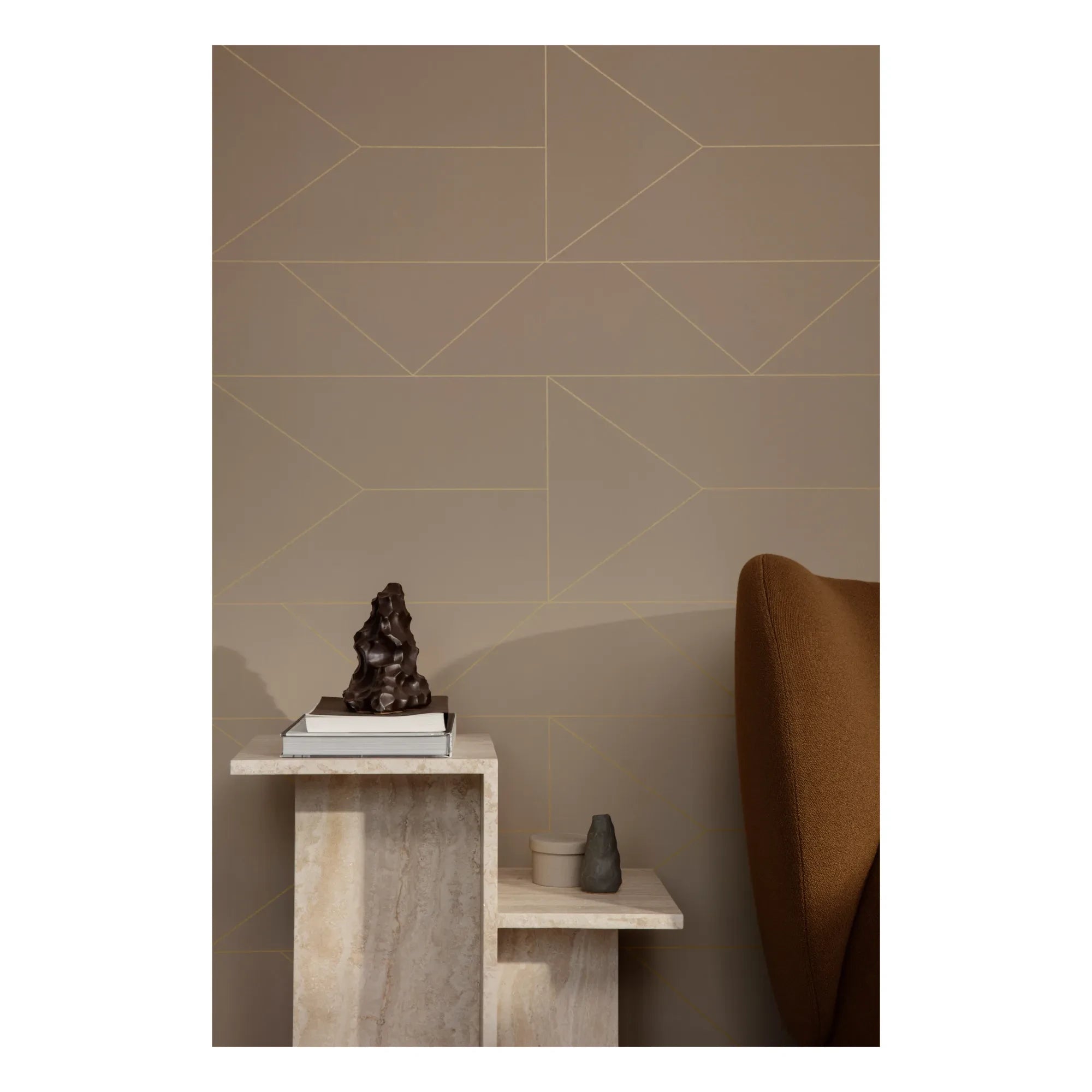 Ferm Living - Distinct Travertin Beistelltisch | Beige