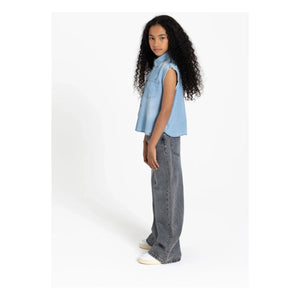 Finger in the nose - Jean Large April | Denim gri