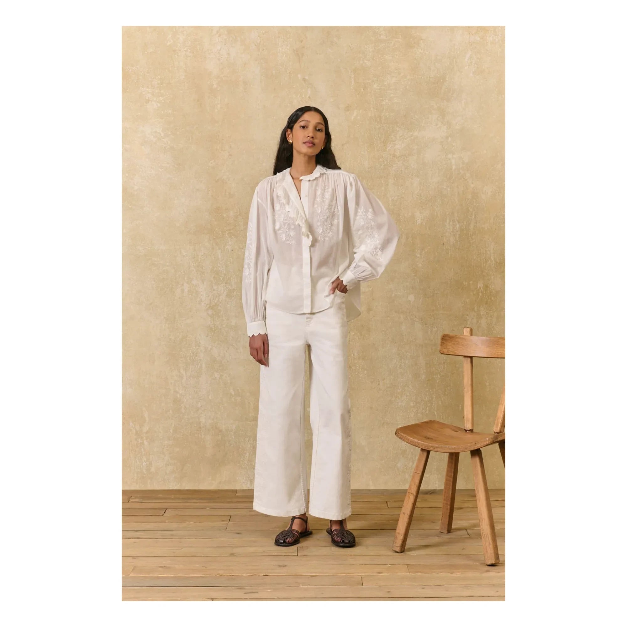 Louise Misha - Cora Bluse aus Bio-Baumwolle | Weiß