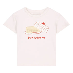 Studio Bohème - Essential Organik Pamuk Butter dish Tişört | Ekru