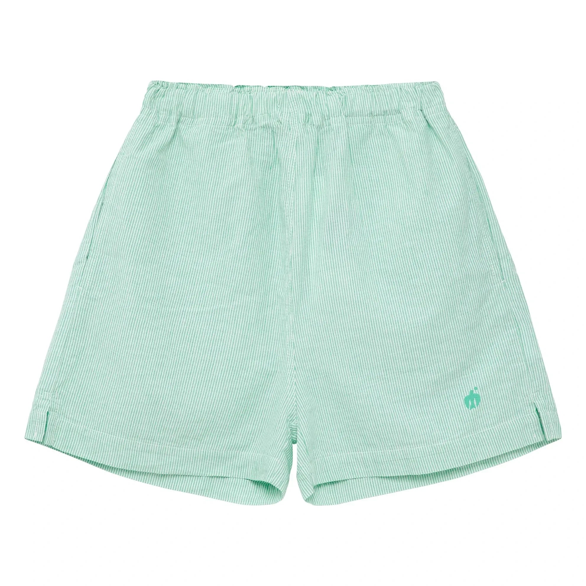 True Artist – Grüne gestreifte kurze Shorts Nr. 11