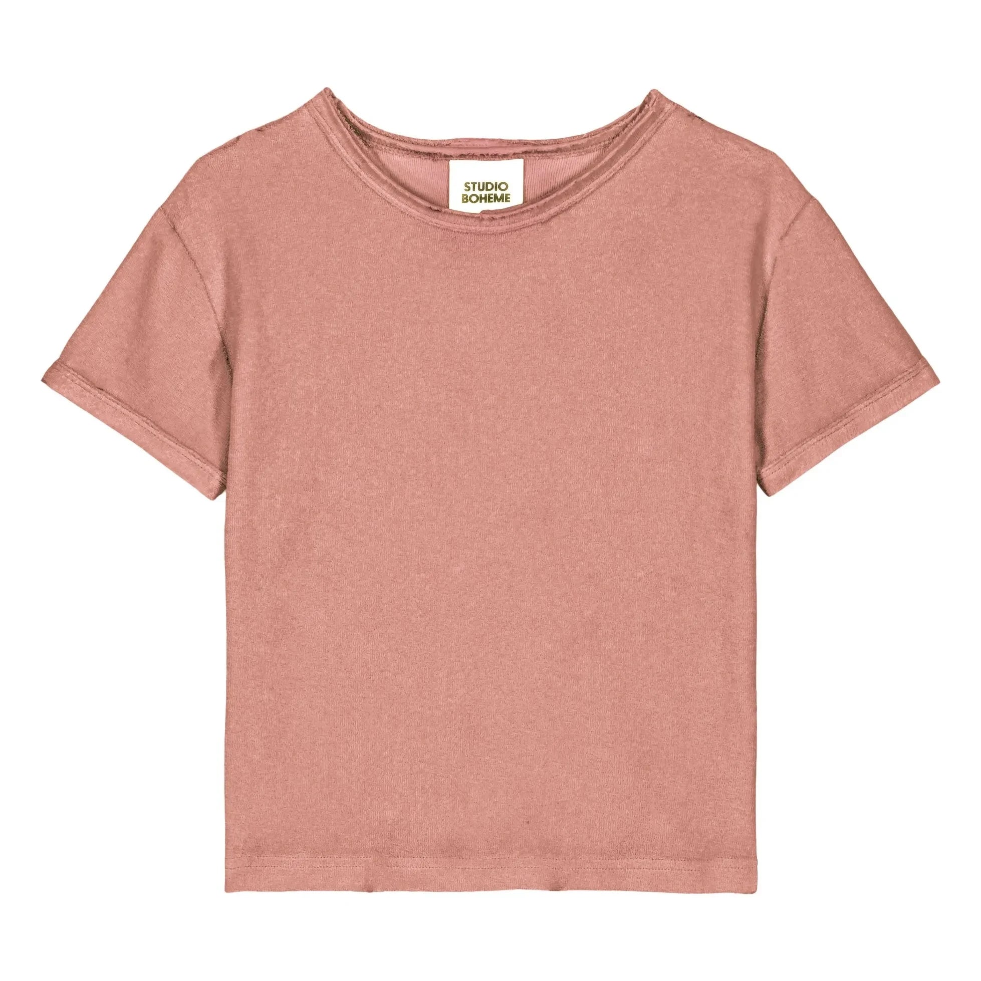 Studio Bohème - Essential Organic Cotton Terry T-Shirt | Powder Pink