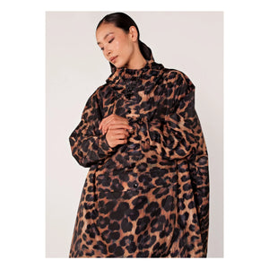 Rainkiss - Dark Leopard Waterproof Cape - Women's Collection | Brown