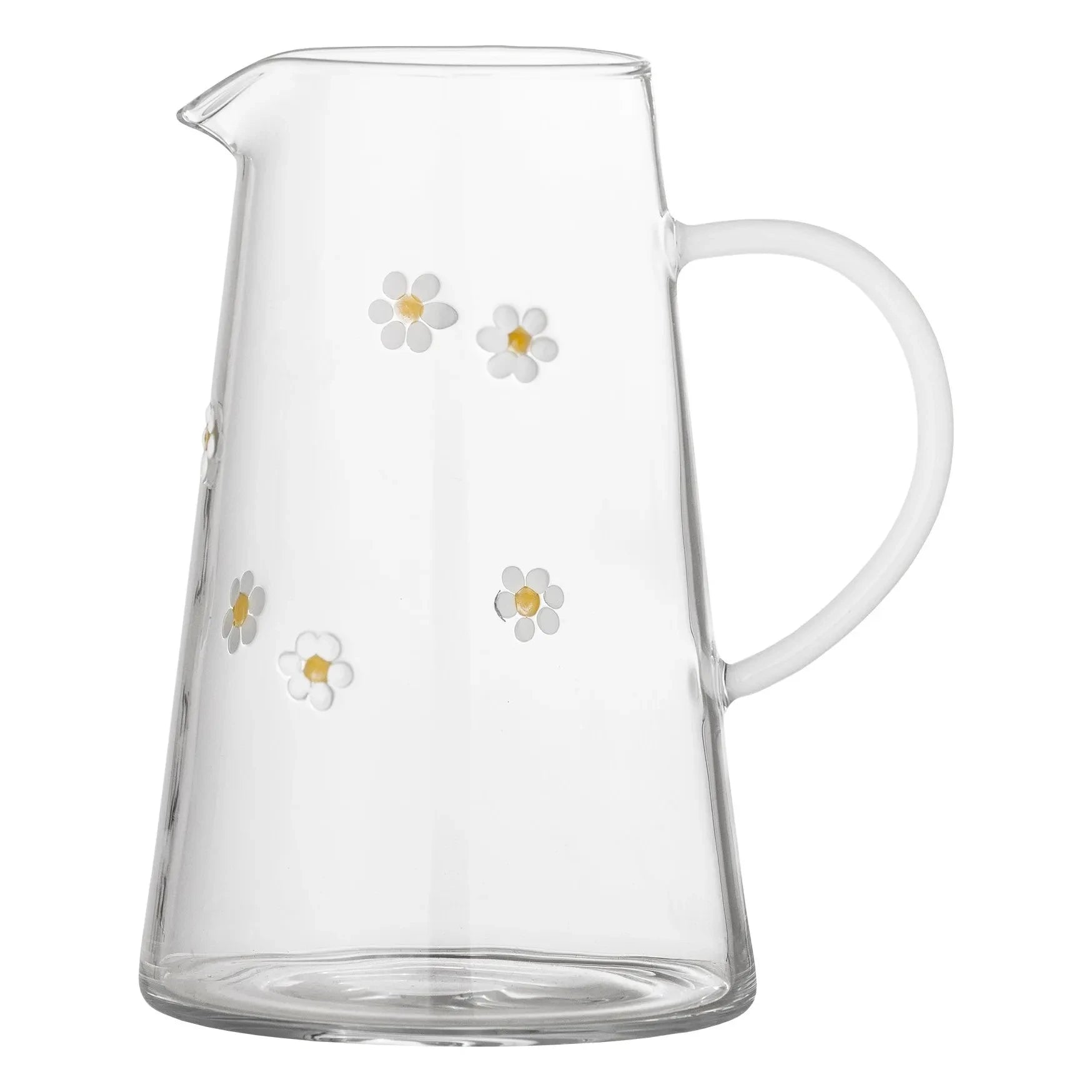 Bloomingville - Buzz Glaskaraffe mit Blumenmotiv