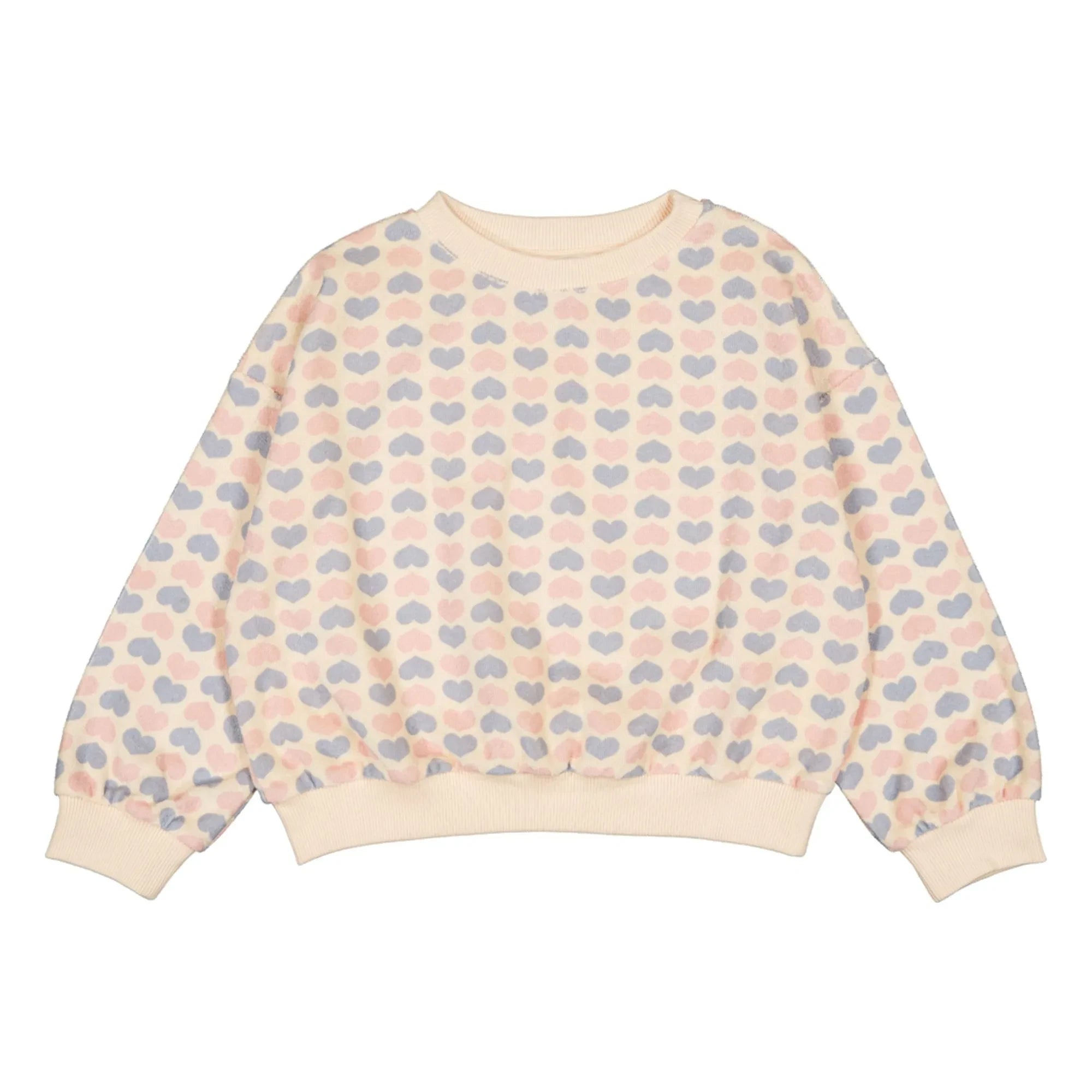 Louis Louise - Peace Hearts Terry Sweatshirt | Soluk Pembe