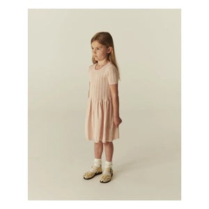 Copenhagen Colors – Lochmuster-Kleid aus Bio-Baumwolle | Pfirsich