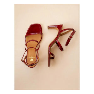 Bobbies - Casey Rugan Ledersandalen | Kirschrot