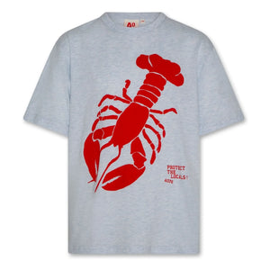 AO76 - Silas Lobster T-Shirt Recycled Cotton | Light Blue