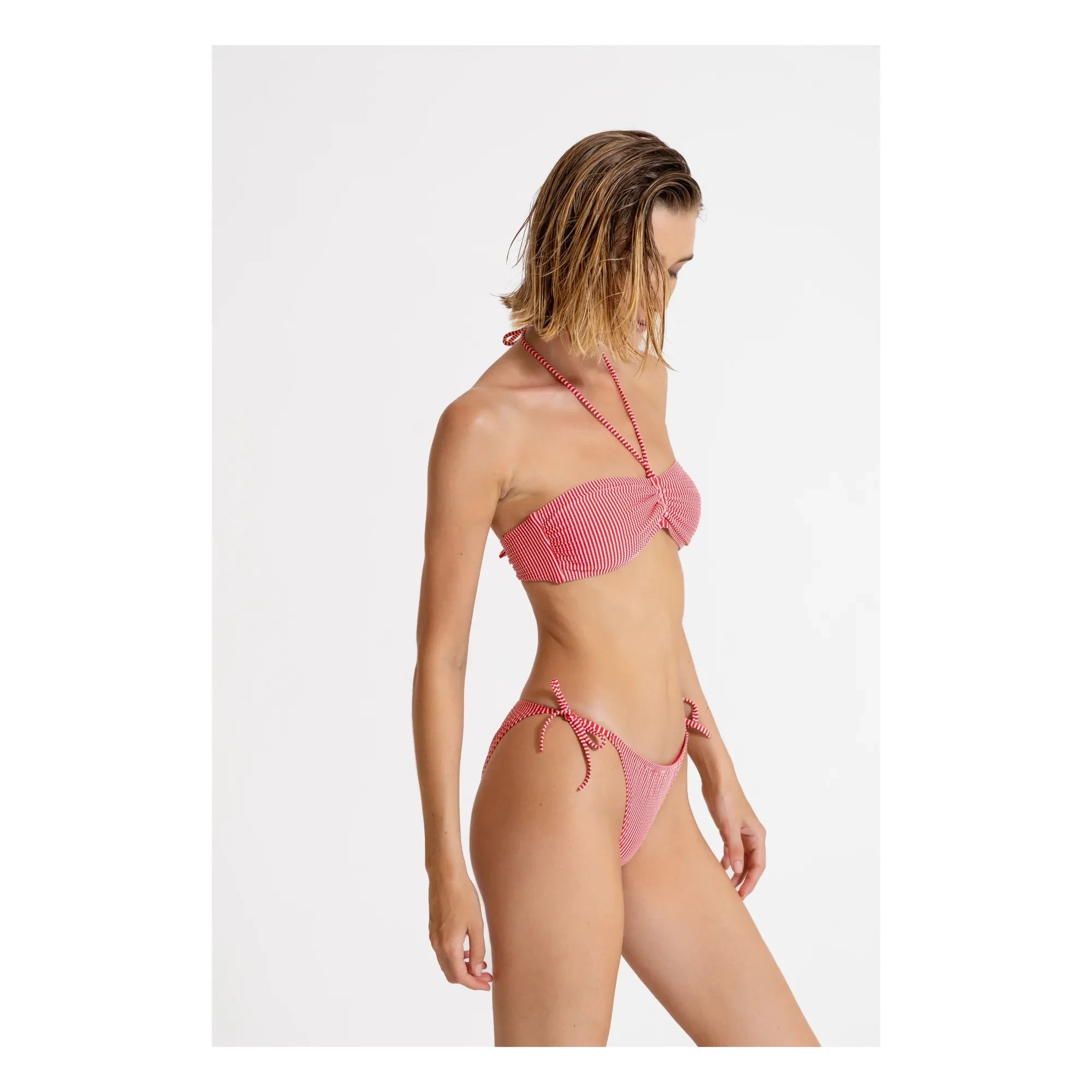Smallable Woman - Striped Abbie Swimsuit Top | Cherry Red