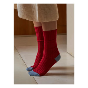 La cerise sur le gâteau - Yvette Socks | Cherry Red