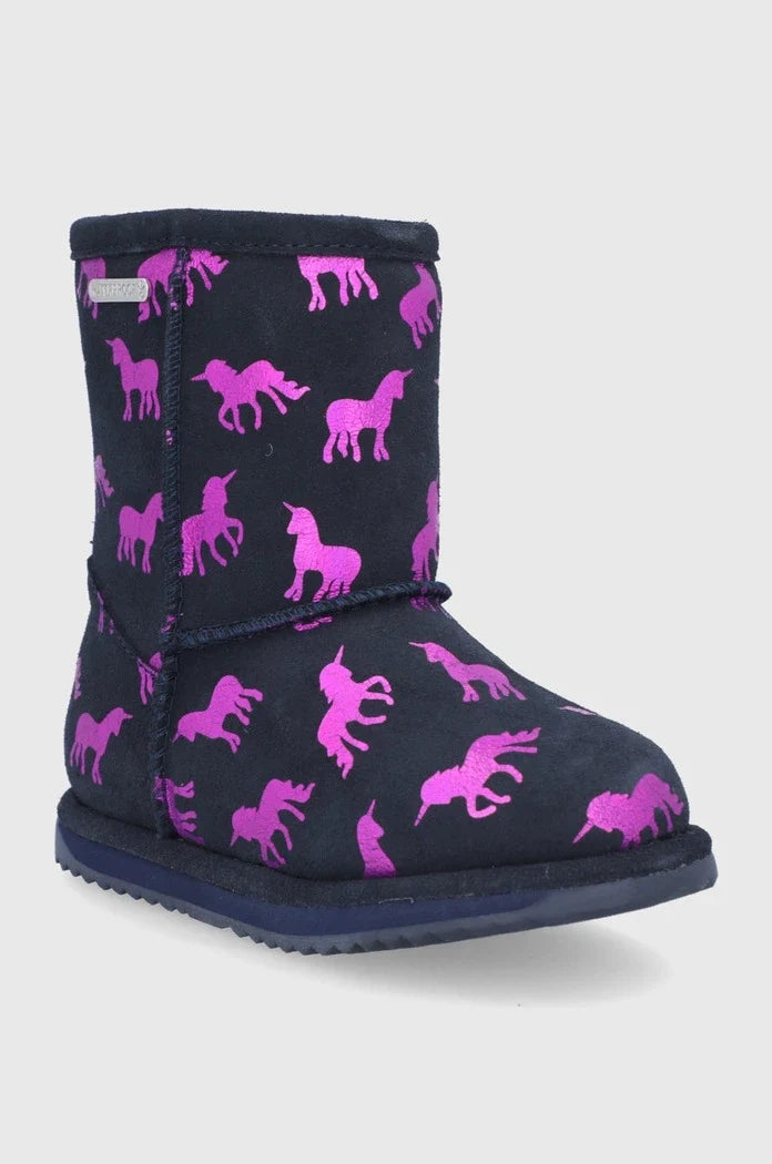 Emu Australia Rainbow Unicorn Brumby Çocuk Süet Bot