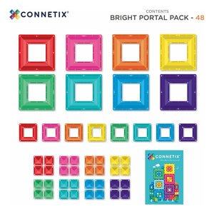 Connetix - Bright Portal paketi - 48 parça | Rainbow
