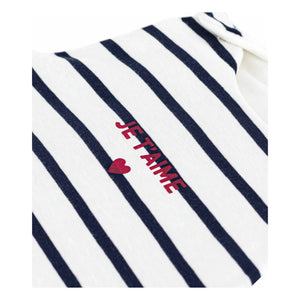 Petit Bateau - Je T'aime Pamuklu Elyaf Dolgulu Uyku Tulumu | Beyaz
