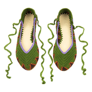 Kashura - Hohe Ballerinas Olivgrün | Olivgrün