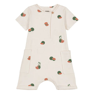 Studio Bohème - Jumpsuit Aimé Wassermelone Bio-Baumwolle | Ecru