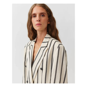 Diega - Verino Striped Jacket | Ivory