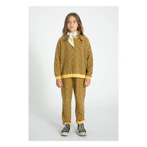 Piupiuchick - Leoparden-Sweatshirt aus Bio-Baumwolle | Senf