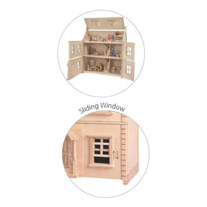Plan Toys - Ahşap Viktorya Tarzı Bebek Evi