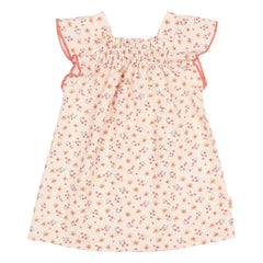 Búho – Krepp-Blumenkleid | Pfirsich
