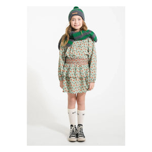 Piupiuchick - Checkered Floral Blouse | Green