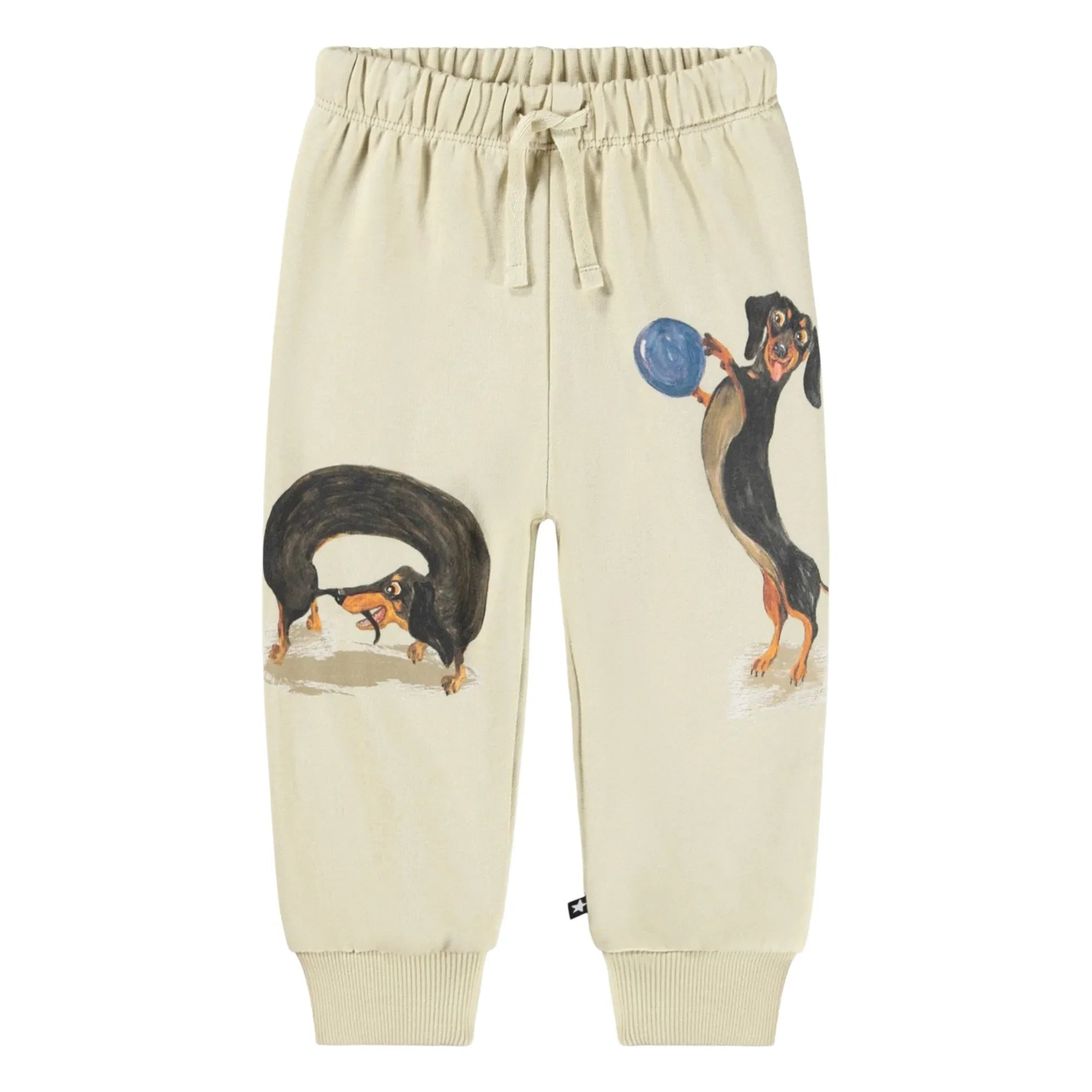 Molo - Jogginghose Simeon Dog Play Bio-Baumwolle | Ecru