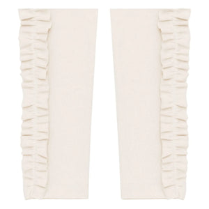 Donsje - Audun organik pamuklu fırfırlı tayt | Ecru