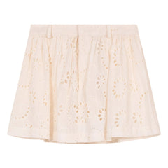 Indee - Broderie Anglaise Minirock Vendee | Weiß