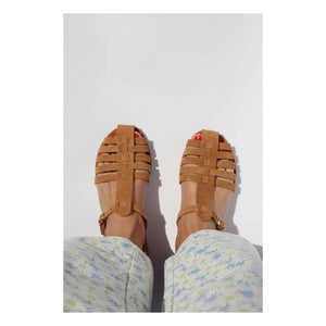 Mama Praïa - Fisherman Suede Sandals | Camel