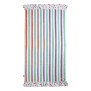Jera Mini – Gestreiftes Rüschen-Strandtuch