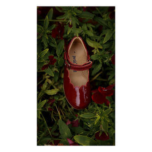 Petit Nord - Tarçın kırmızısı | Scallop Mary Jane ballerina