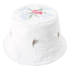 Gingersnaps - Aria Embroidered Hat | White