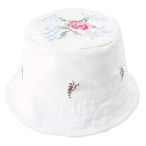 Gingersnaps - Aria Embroidered Hat | White