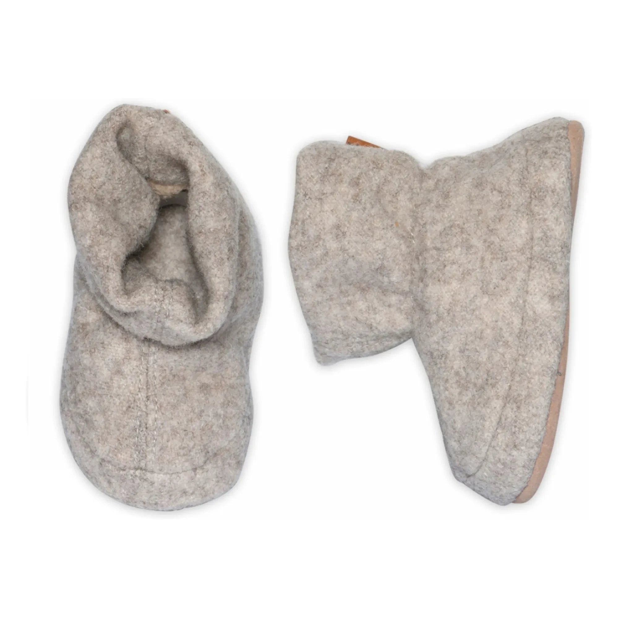 Melton - Woll-Hausschuhe | Heather Beige