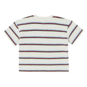 Bonton - Livo Viva Gestreiftes Frottee-T-Shirt | Weiß