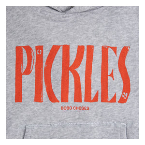 Bobo Choses - Pickles Organic Cotton Hoodie | Gray Melange