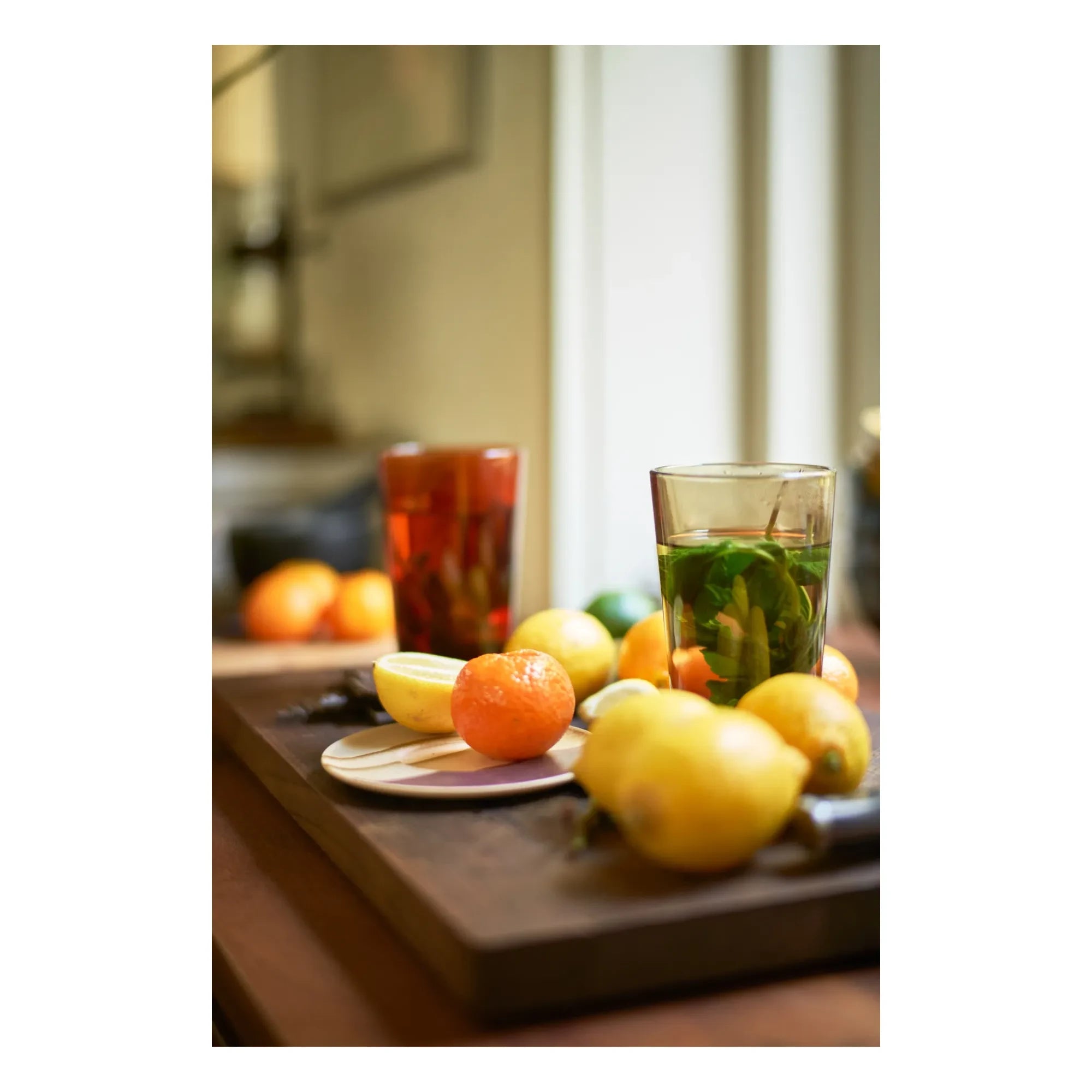 HKliving - 70'ler Bardaklar - 4'lü Set | Kahverengi