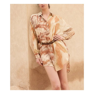 Mes Demoiselles - Smirf Seidenhemd | Beige