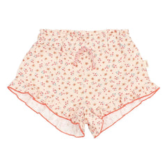 Búho - Checkered Floral Shorts | Peach