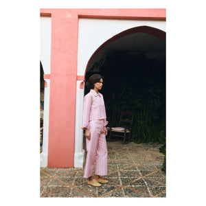 Maria de la Orden - Clover Baumwoll-Blazer mit Streifen | Rosa